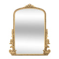 Miroir rectangulaire orné avec cadre baroque doré